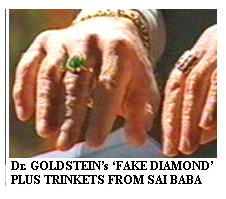 Dr. M. Goldstein's fake diamonds from Sai Baba