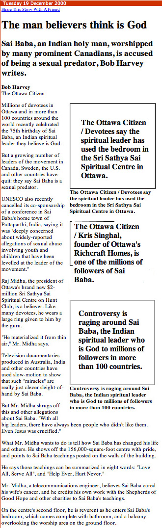 The Ottawa Citizen on Sai Baba