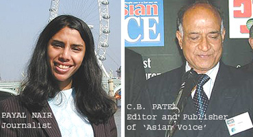 Payal Nair, C.B. Patel -=of 'Asian Voice'