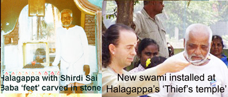Srirangapatnea's Halagappa at his 'thief's temple to Sathya Sai Baba