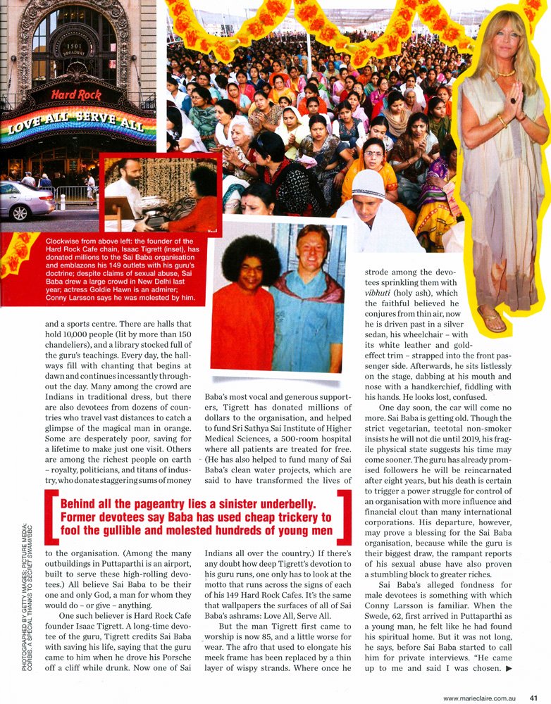 Sai Baba pageantry & cheap trickery