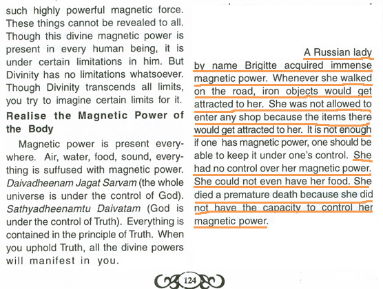 Sai Baba magentic power